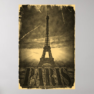 Posters de Paris #2 da torre Eiffel do vintage