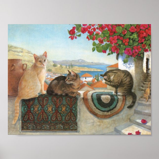 Posters de pintura de gatos (Frente)