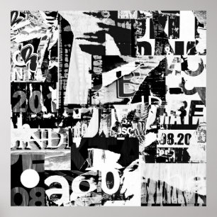 Posters de propaganda de rua torn