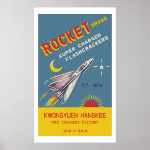 Posters de Rocket (foguete chinês do vintage)