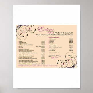Posters de Salão de Nail