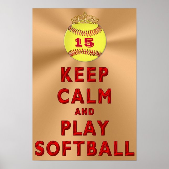 Posters DE SOFTBALL DE REPRODUÇÃO E CALM personali (Frente)