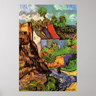 Posters de Van Gogh - "casas em Auvers" 1890 -