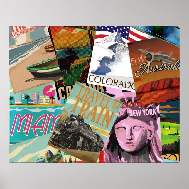 Posters de viagens vintage (Frente)