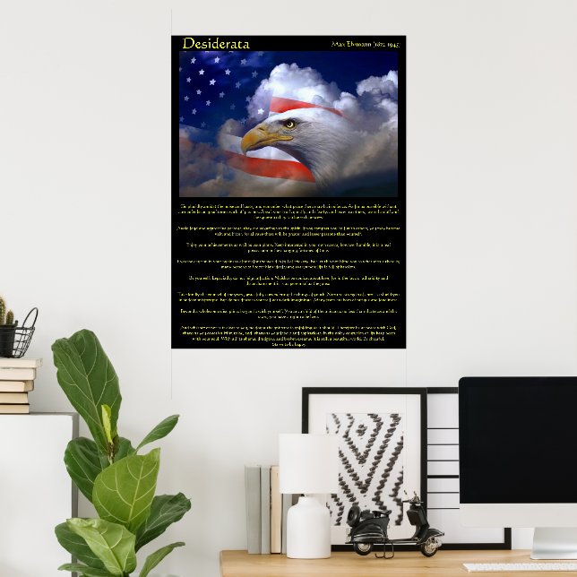 Posters Desiderata Bald Eagle 2 (Escritório em casa)