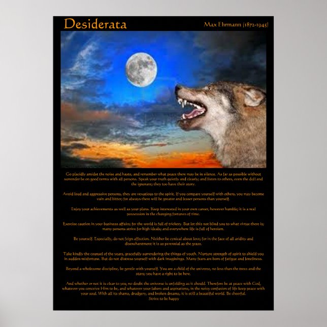Posters Desiderata Night Howl (Frente)