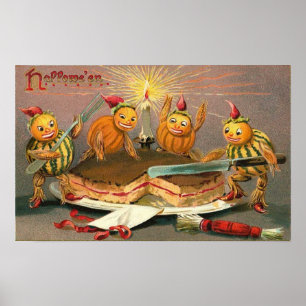 Posters do clássico dos cartões do Dia das Bruxa