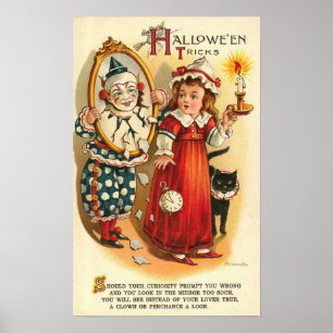 Posters do clássico dos cartões do Dia das Bruxa