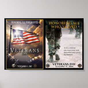 Posters do dia de veteranos de 8,99