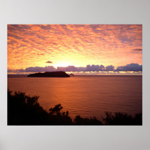 Posters do nascer do sol de Nova Zelândia