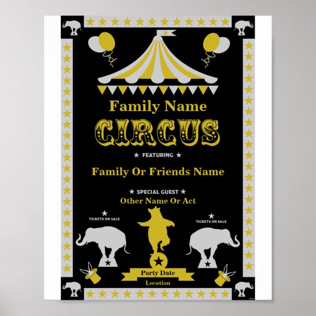 Posters E Cartões Do Partido Circo (Frente)