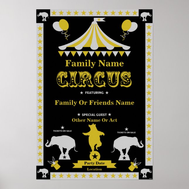 Posters E Cartões Do Partido Circo (Frente)