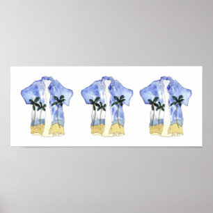 Posters e impressões das camisas havaianas