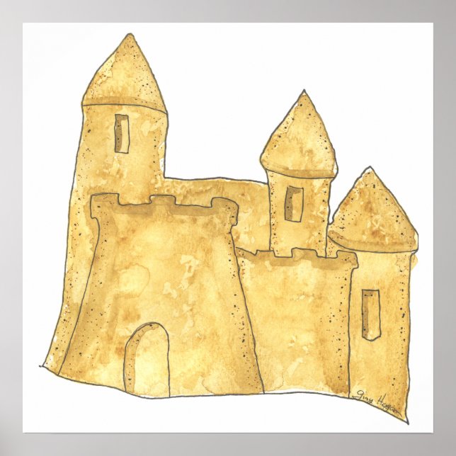 Posters e Impressões do Castelo de Areia (Frente)