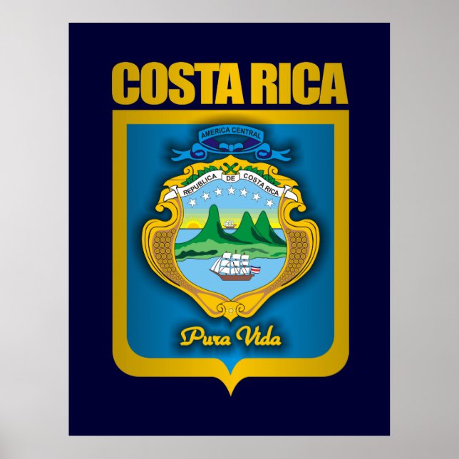 posters e Impressões "Dourados da Costa Rica" (Frente)