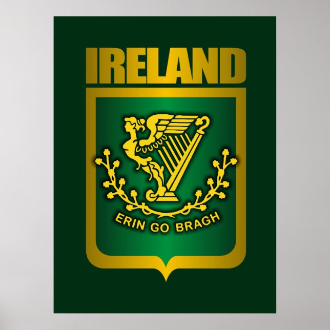 posters e Impressões Dourados "Erin Go Bragh" (Frente)