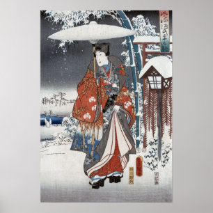 Posters e Impressões Samurai da neve