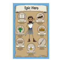 Posters Epic Hero Classroom - plano de fundo AZUL