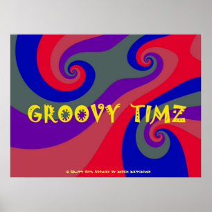 POSTERS - GROOVY TIMZ - PSIQUEDÉLICAS MULTICORES