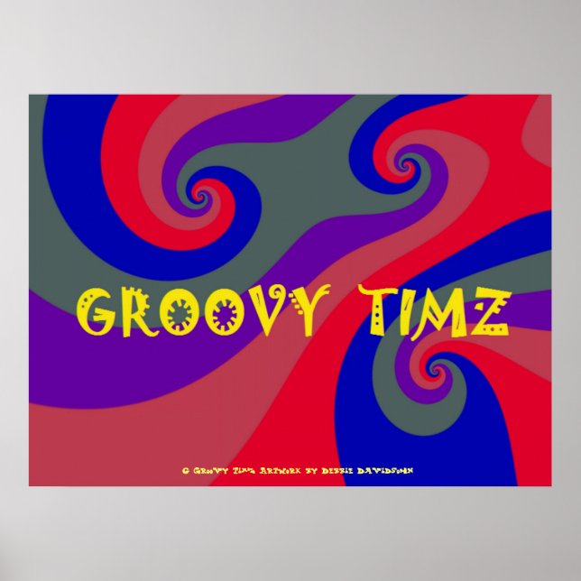 POSTERS - GROOVY TIMZ - PSIQUEDÉLICAS MULTICORES (Frente)