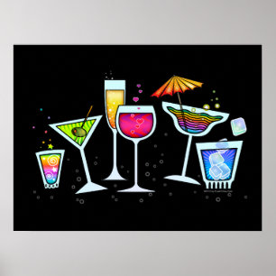 POSTERS & IMPRESSÕES DOS VIDROS DE COCKTAIL