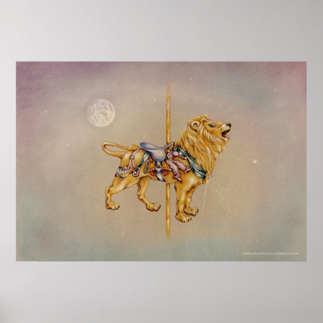 Posters, Impressões - Leão carrossel (Frente)