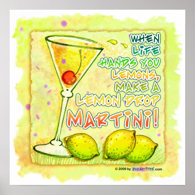 Posters, Impressões - Lemon Drop Martini (Frente)