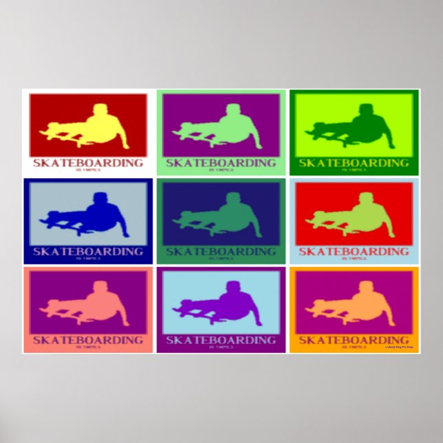 POSTERS - JOGOS OLÍMPICOS DE SKATEBOART WALL ART (Frente)