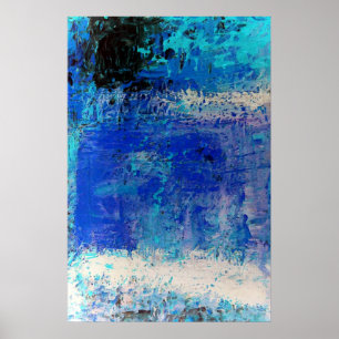 Posters Mínimos de Decor de Impressão Abstrato azu