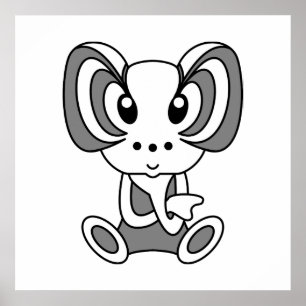 Posters personagens de desenho animados bonitos de