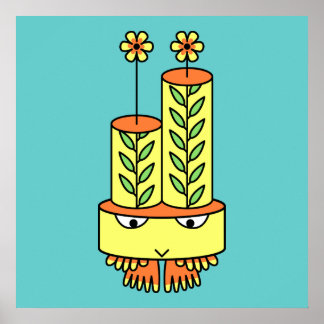 Posters personagens de desenho animados bonitos e