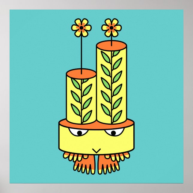 Posters personagens de desenho animados bonitos e  (Frente)