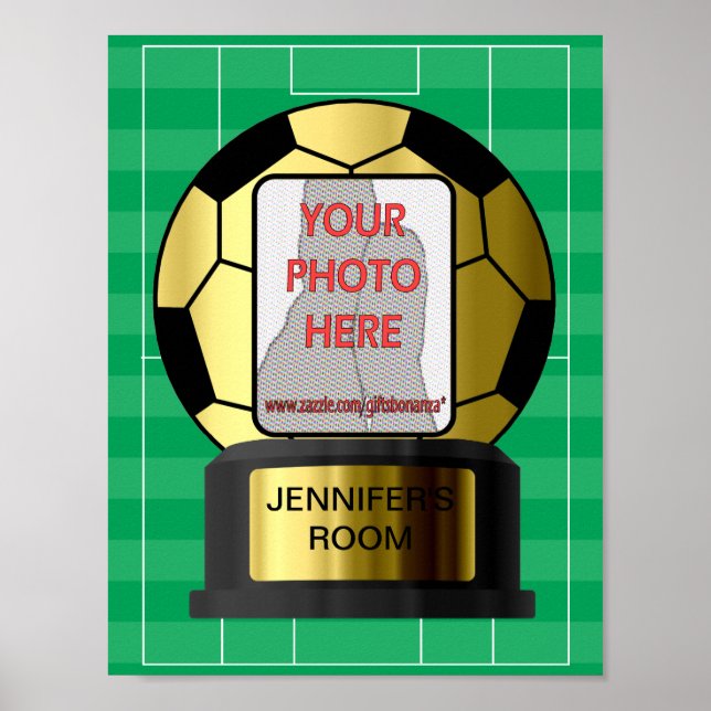 Posters personalizáveis de ouro fotográfico para a (Frente)