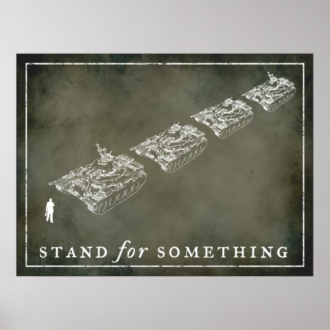 Posters personalizáveis do Tank Man "Stand" (Frente)