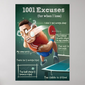 Posters Ping Pong: 1001 Escuses