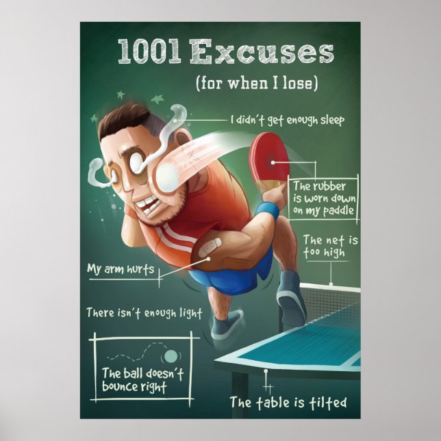 Posters Ping Pong: 1001 Escuses (Frente)
