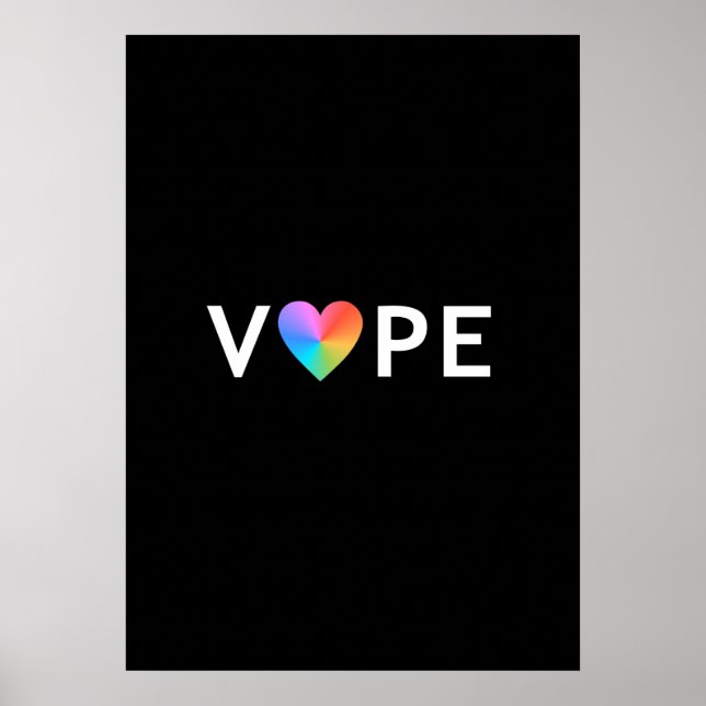 Posters Premium Retro-Coração Vape (Frente)
