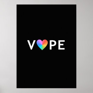 Posters Premium Retro-Coração Vape