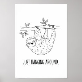 Posters Preto e Branco Citação Engraçada de Animal
