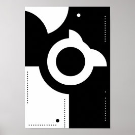 Posters Preto e Branco Moderno Abstrato
