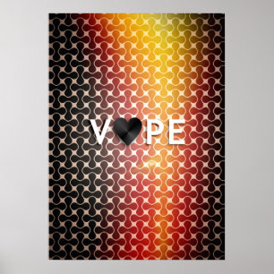 Posters superiores retros do coração de Vape