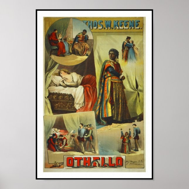 Posters Teatro Vintage "Otelo" (Frente)