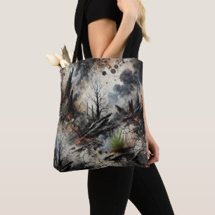 Posto Apocalyptic Wildfire Art Tote Bag