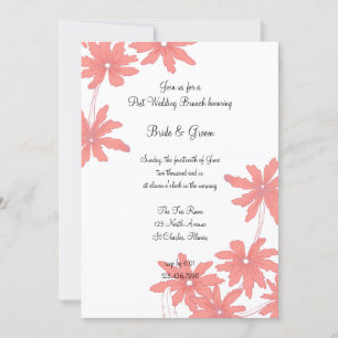 Posto Branco Red Daisies Convite Brunch