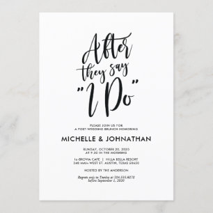 Posto de Caligrafia Perfeito Convites de Brunch