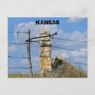 Posto de cerca Postada de Kansas Stone, Cartão Pos
