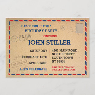 Posto de Correio de Cartão de Aniversário Convidar