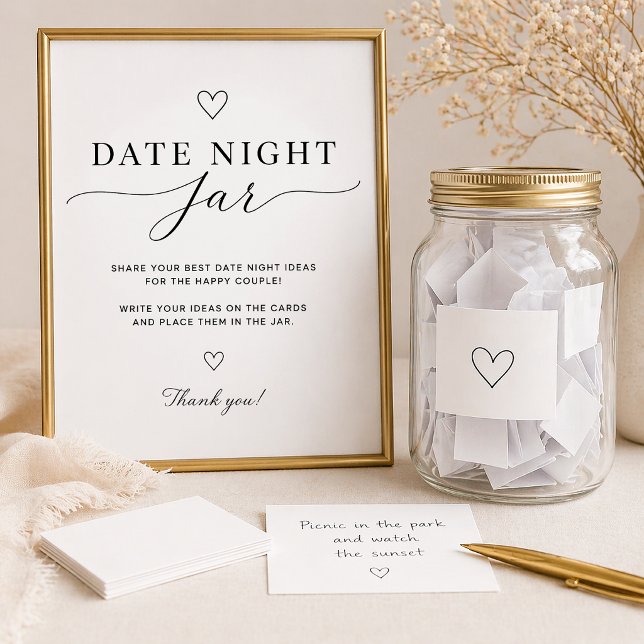 Pote da Noite do Casal Sinal de Impressão Jogo de  (Bridal Shower Game)
