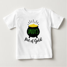 Pote de camiseta Dourada para bebês