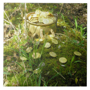 "Pote de Leprechaun de Dourado em Moss!"